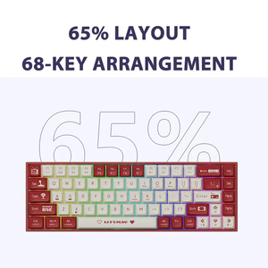 Teclado Ajazz AK680 65% 60% Teclado 68 teclas Teclado ergonómico para juegos Teclado mecánico retroiluminado con LED de intercambio en caliente - Product Image 4