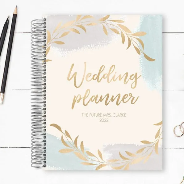 Impresión personalizada planificador de boda alternativo libro de revista de boda para recuerdo