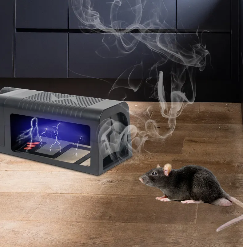 DD2411 arrête les souris Rongeur Cage Piège à rats avec couvercle étanche Tuer instantané Réutilisable Souris Rat Lutte antiparasitaire Piège à souris électrique