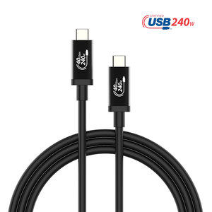 สายเคเบิล USB4แบบถักคู่เกลียวชาร์จเร็วฟังก์ชั่นการส่งข้อมูลวิดีโอขนาด40Gbps PD100W USB C ใช้งานได้เต็มรูปแบบ - Product Image 6