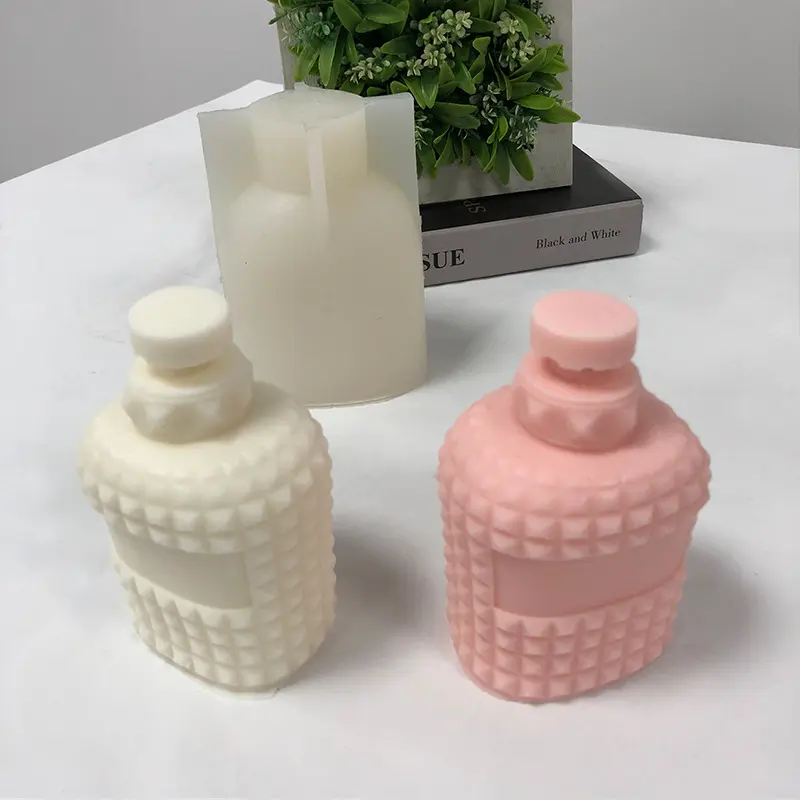 Botella de perfume explosiva molde de silicona hogar hecho a mano DIY botella de perfume vela molde de silicona