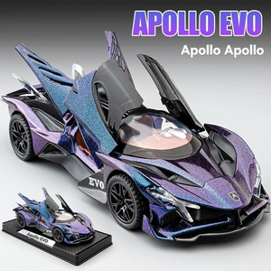 Diecast 1:32 Alloy <strong>Model</strong> Apollo <strong>EVO</strong> with Sound and Light Pullback Doors Open Metal Car <strong>Model</strong> Display Collection Toy - Product Image 2