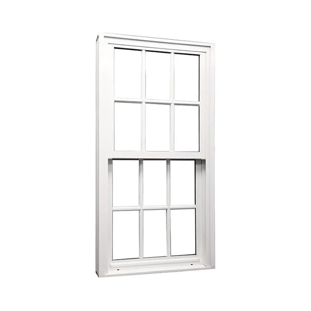 الأخشاب النوافذ السكنية الأبيض الزجاج المزدوج نافذة معلقة مزدوجة فوق بالوعة المطبخ