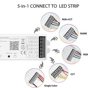 PE-S30ZCA Tuya, Wi-Fi, активируемый звуком, светодиодный контроллер света RGB RGBW RGBCCT, светодиодный драйвер 5 в 1, умный диммер - Product Image 6