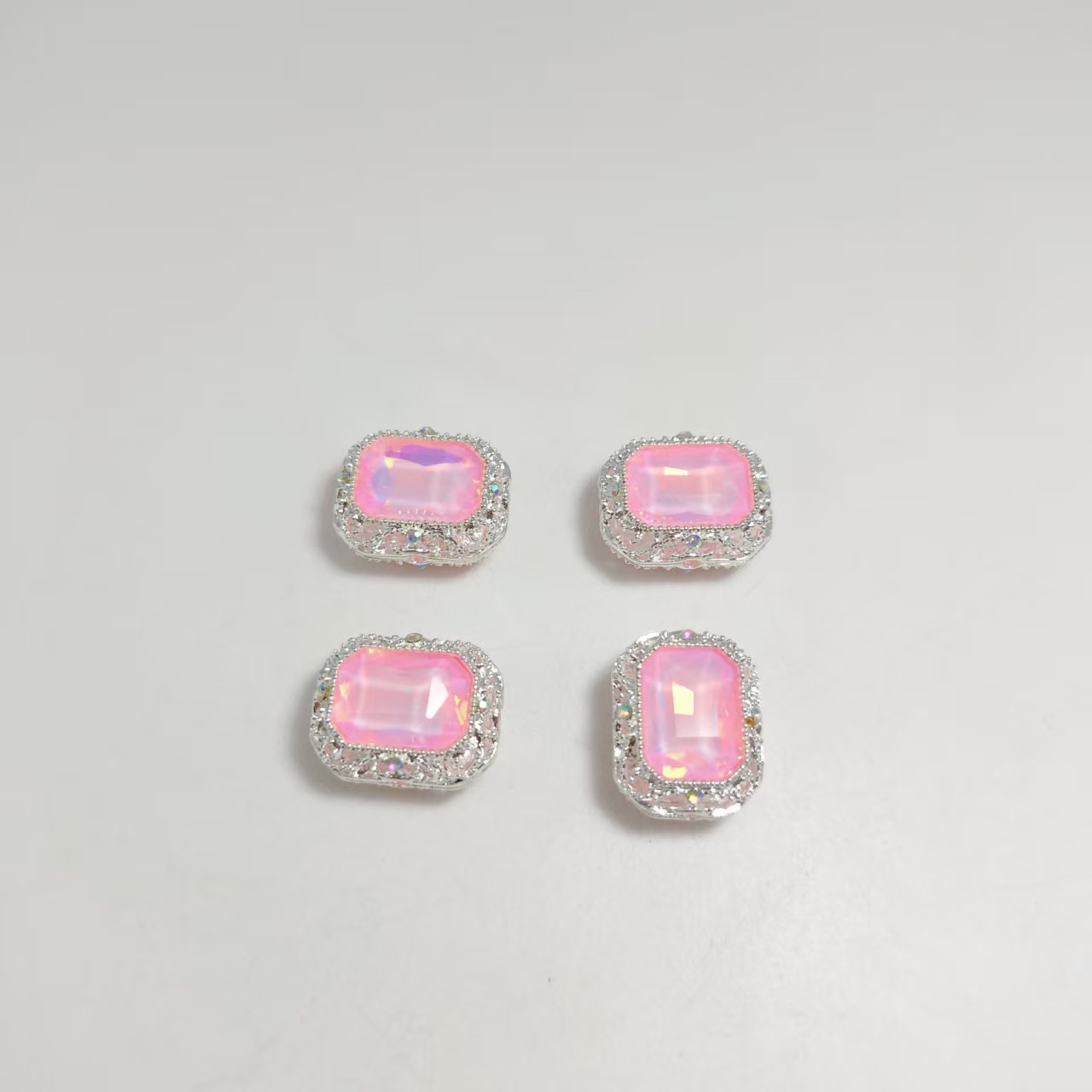 Diamante rosa moca plateado