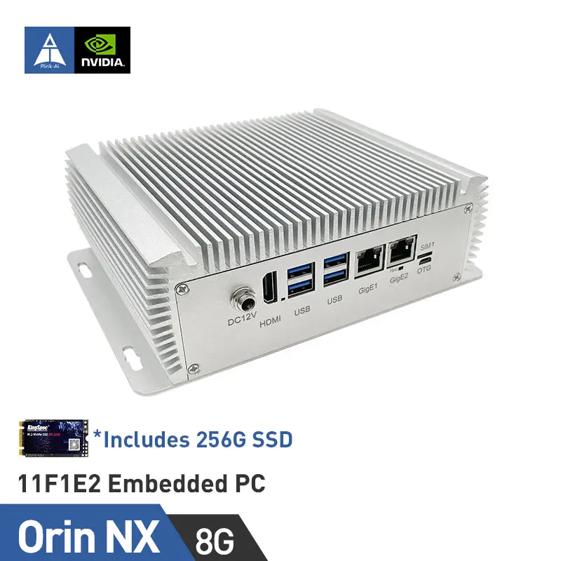 Jetson orin nx8G組み込みコンピューターAI業界IPC Plink 11F1E2-ORIN NX8G-256G SSDスマートエッジコンピューティング