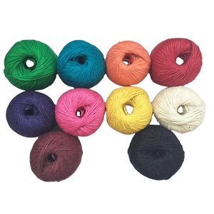1.5mm 2 Ply 100mボールカラージュートひもひも用DIYパッキングジュートロープツイストファイバーロープ - Product Image 1