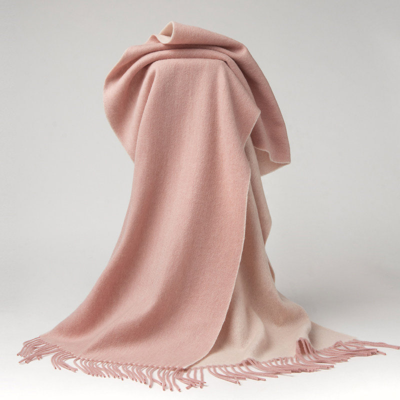 Bufanda rosa de doble cara - 200x40 cm