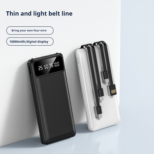 <strong>New</strong> Hot Sale Portable Charging 4 in 1 Built in Cable10000mAh Power Banks Charger Self-contained Cable Power Bank 20000mAh - Product Image 2