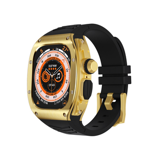 Stainless Steel Smart Watch case Mod Kit Silicone Strap for <strong>apple</strong> Watch ultra 49mm case and Band - Product Image 5