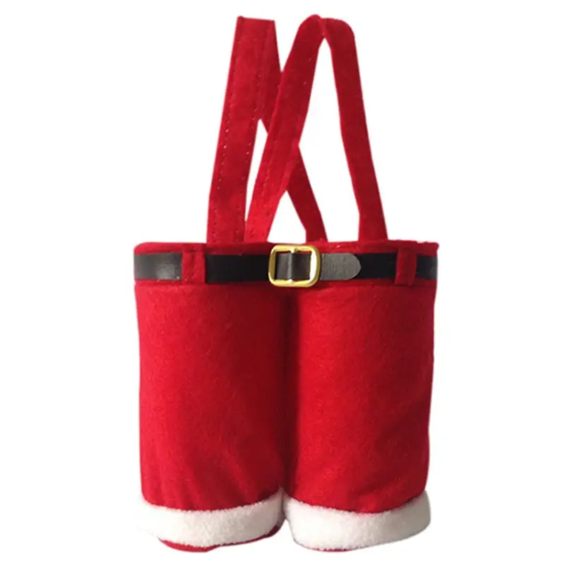 Cadeaux de vacances Sac de bonbons Décorations de Noël Cadeau Père Noël Pantalon en forme de sacs-cadeaux