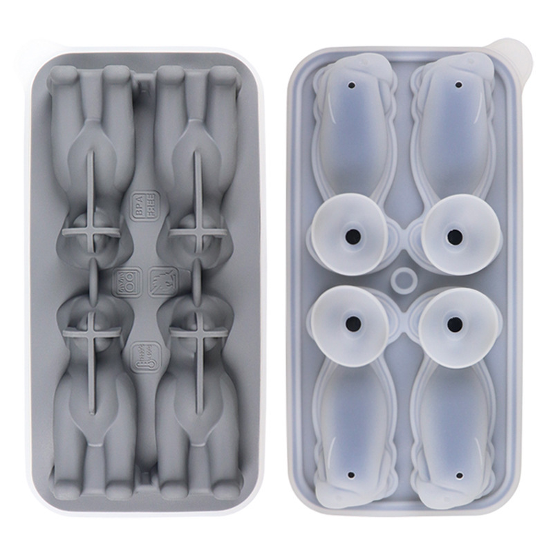Grey laprador ice