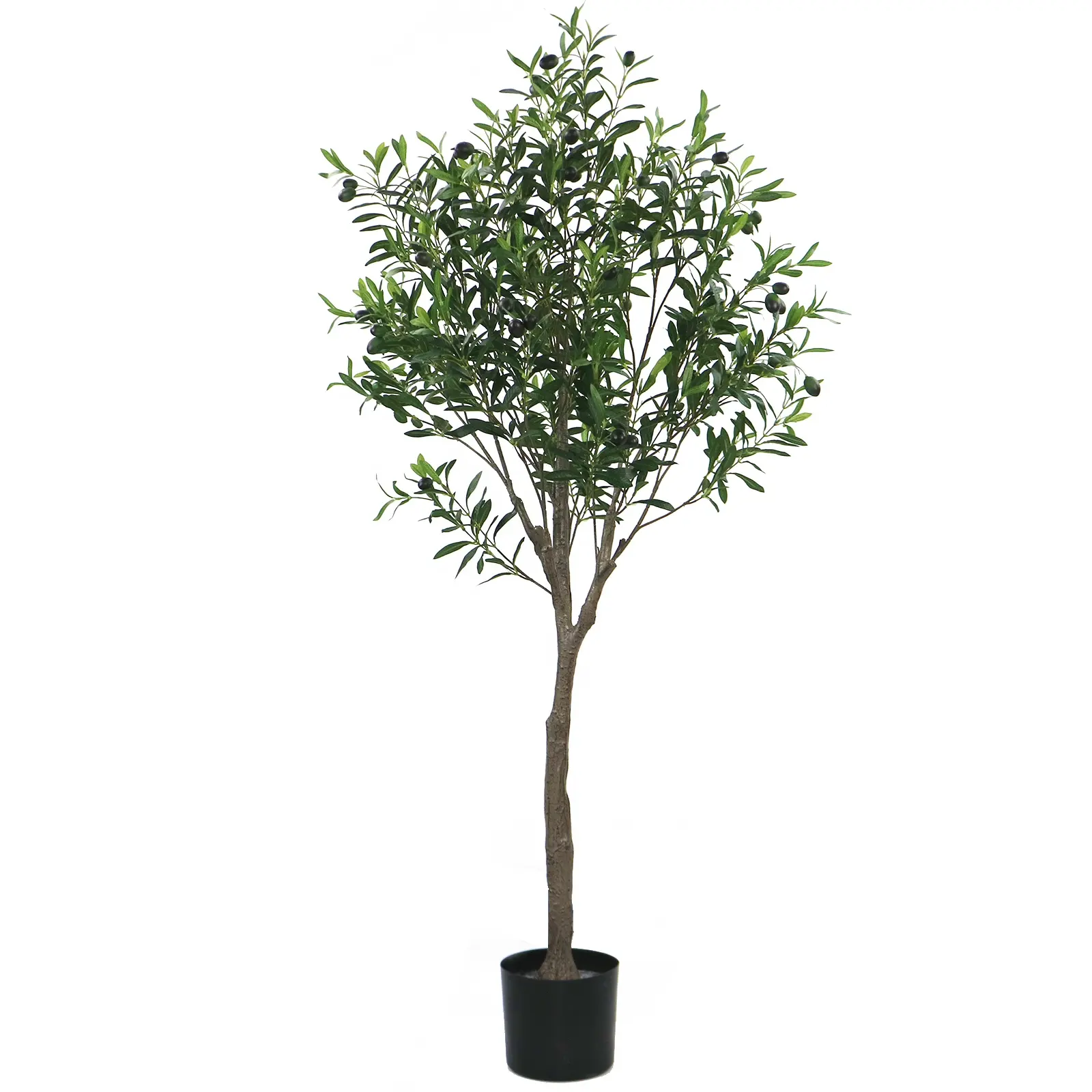 Árbol de olivo artificial, decoración de jardín resistente a los rayos UV, 150cm de alto