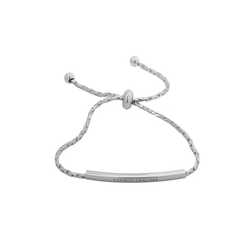 Bracciale in acciaio inossidabile da donna con design di nicchia per coppie con catena di regolazione per gioielli bestie accessori alla moda