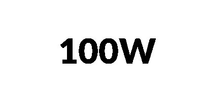 100W