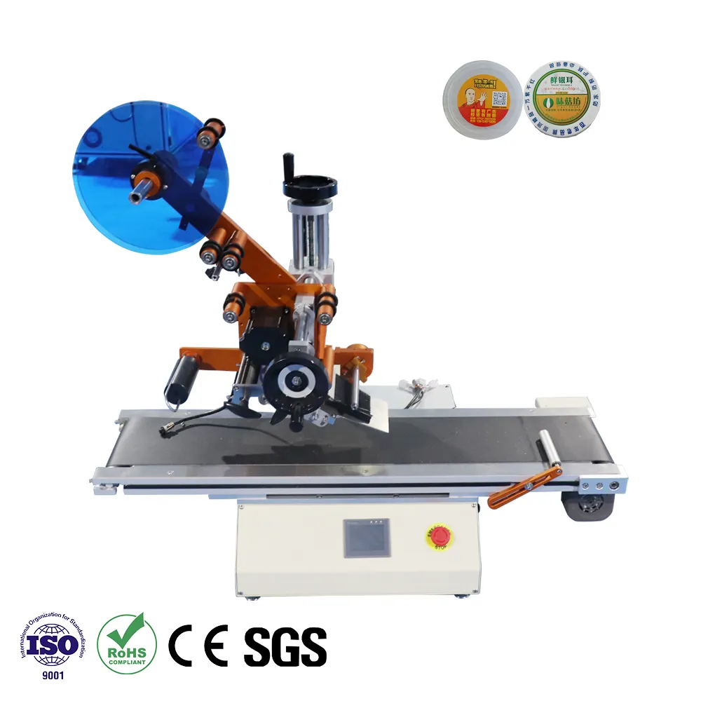 Orshang Factory Direct Sales Desktop Automatic Flat Labeling Machine Small Automatic Flat Labeling Machine Top Labeling Machine