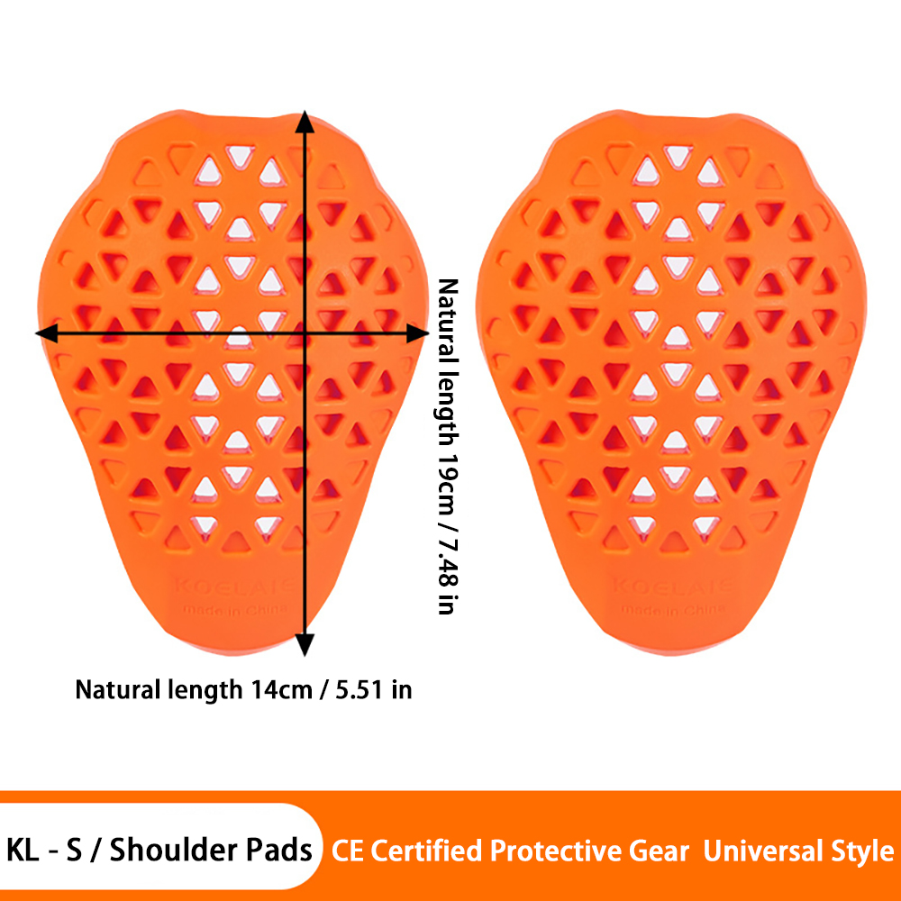 Orange shoulder pad