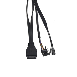 Melhor Qualidade Dual USB 3.0 Painel Frontal Montado Cabo PCB Circuit Board <span class=keywords><strong>Audio</strong></span> <span class=keywords><strong>Input</strong></span> Output Extender Fio para Computador