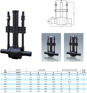 Toptan çift tasfiye 3490 eletrofusion küresel vana polietilen boru uydurma gaz için HDPE standart küresel vanalar
