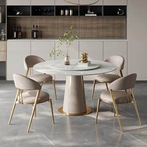 Ining able iiving Room ururniture et ables ululti uncunctional OUND ararble con trtrong taintainless teteel ase odern etal 2 uds. - Product Image 1