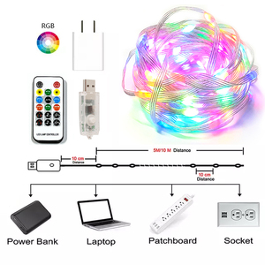 トゥインクルスマートクリスマスLEDミニストリングライト銅妖精RGBピクセルLEDストリングライト防水屋外 - Product Image 4