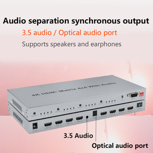 4K @ 30 4x4视频矩阵开关4 X4矩阵切换器，带遥控器 - Product Image 5