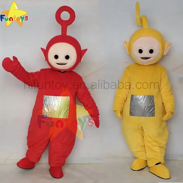 Funtoys Carino Rosso Teletubbies Del Costume Della Mascotte del Vestito Operato Mascotte Cosplay Per Adulti