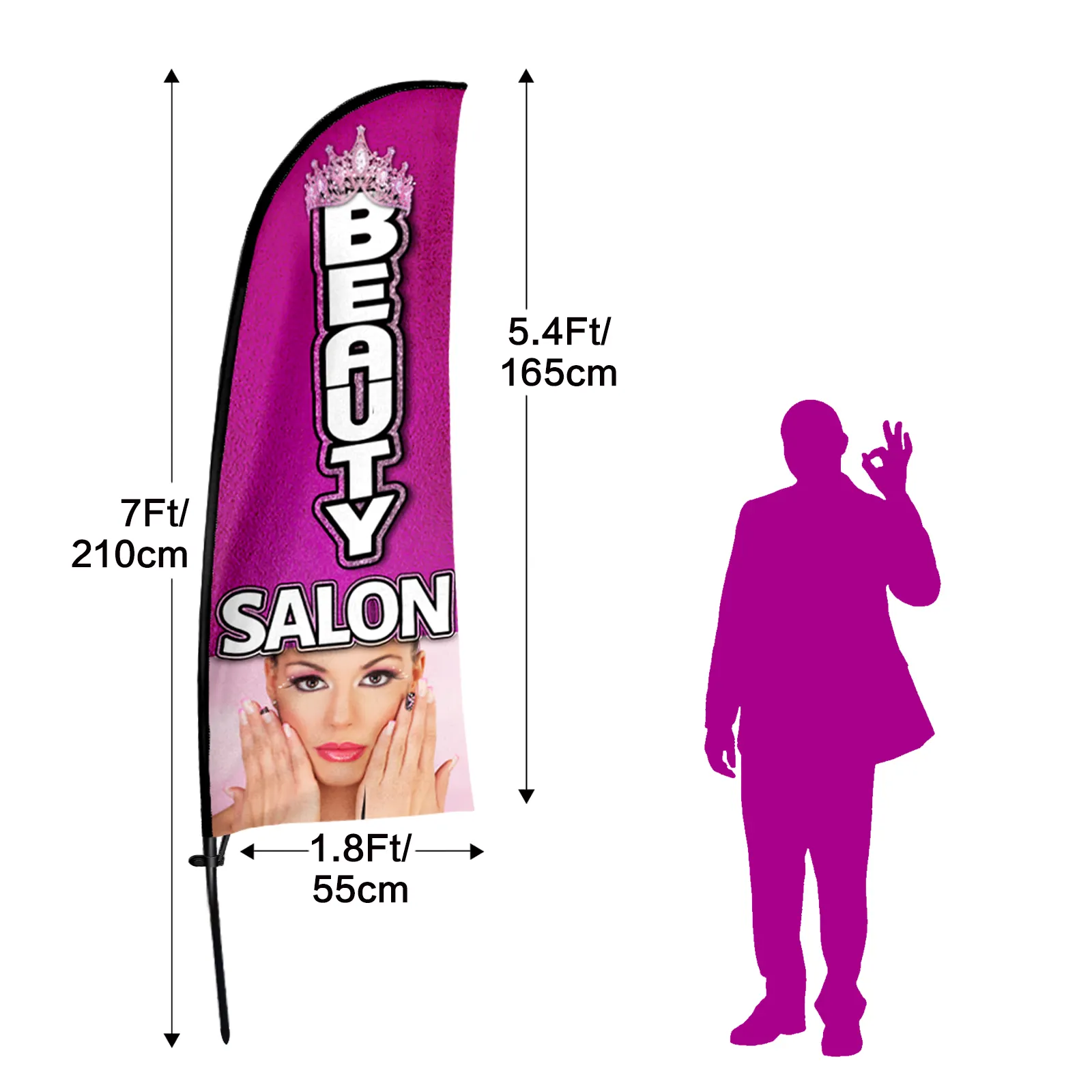 Bannière de Salon de beauté personnalisée en Polyester, drapeaux volants, Massage du visage, goutte d'eau, plage, drapeau en plumes