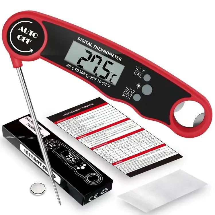 デジタルインスタント読み取り防水肉温度計304プローブ付きポータブルキッチン食品温度計調理温度計