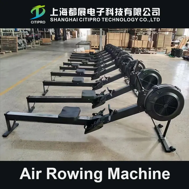 Máquina de remo de interior de acero para uso doméstico Remo de aire de cuerpo completo con ventilador para entrenamientos
