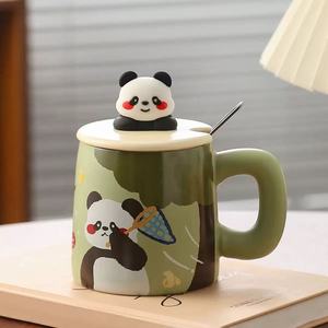 M新品可愛いパンダ高温耐性セラミックマグ朝食ミルクコーヒーカップお友達に誕生日プレゼントホリデーギフト