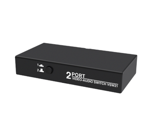 Nuevo stock Suficiente stock 2 puertos AV Audio Video Switch 2x1 4x1 8x1 AV RCA Switcher 2 en 1 out Selector amplificador señal compuesto para VCD DVD STB HDTV