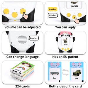 Zhorya 224 Pcs <strong>Panda</strong> Repeat Record Reading Flash Card Kids Early Interactive Educational Children <strong>Learning</strong> Games <strong>Machine</strong> Toys - Product Image 3