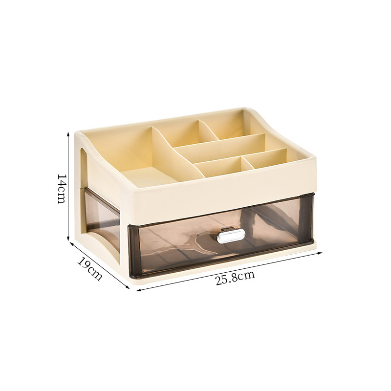 Caja de almacenamiento de cosméticos de dos capas.