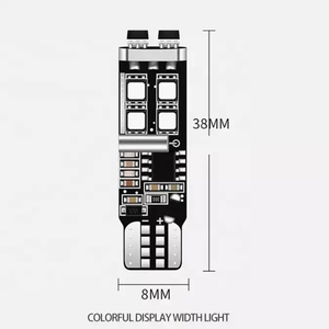 ไฟ LED สำหรับรถยนต์ T10สี RGB 3535 10smd พร้อมรีโมทควบคุมการระเบิดกระพริบโคมไฟกว้าง DRL - Product Image 6