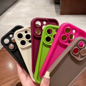 ソフトTPU携帯電話ケースiPhone 16 15 14 13 12 Pro Max Plusレンズ保護バックカバー - Product Image 5