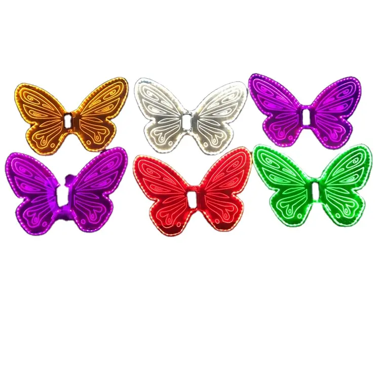 Fantasia de anjo com asas de led, para crianças, asas de borboleta, traje de dança