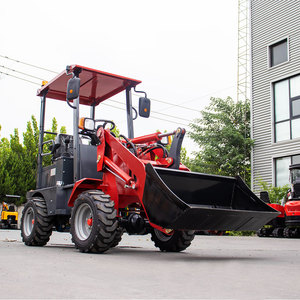 Minicargadora de ruedas eléctrica para granja pequeña, batería compacta frontal a la venta con horquilla - Product Image 1