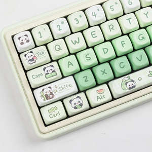 140キー/セットキーボードキーキャップPBTアニメパンダキーキャップメカニカルゲームキーボード用カスタムSOAプロファイルグリーンMACキーキャップ - Product Image 2