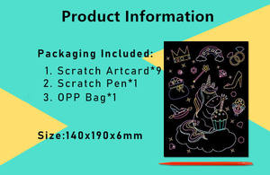 Doğum günü hediyesi Mermaid tasarımlar çocuklar için Scratch sanat Scratch Off kağıt sihirli boyama gökkuşağı scratch kağıt seti