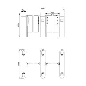 Hochgeschwindigkeits-Drehkreuz-Drehkreuz-Zugangs kontroll system Drehkreuz tür für Drehkreuz-Sicherheits türen mit Verkehrs kontroll klappe - Product Image 2