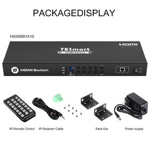 TESmart-interruptor HDMI de 8 puertos, 4K, 30Hz, compatible con Panel frontal, botones, señales IR, Control RS232, Detección automática, Selector de vídeo - Product Image 4