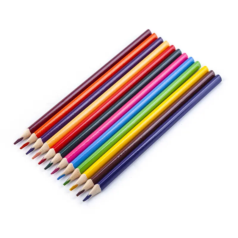 Набор деревянных разноцветных карандашей 12 цветов с бумажной коробкой, набор художественных красок, карандаш для детей, подарок