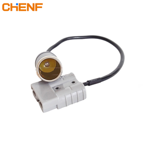 CHENF 600V 50A oto gri çift Pin 8AWG kırmızı siyah tel koşum güç konnektörü ile 100A pil iki timsah klip kablosu - Product Image 6
