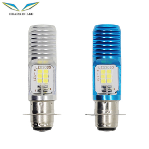 HearxinLED motosiklet H4 HS1 BA20D P15D far 3030 24MSD LED ışık ampuller çift renkli beyaz sarı için tak ve çalıştır ATV bisiklet - Product Image 1