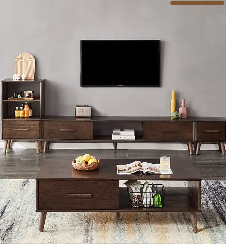 Современная и контрастная деревянная мебель в скандинавском стиле, подставка для телевизора, гостиная, ТВ-шкаф для гостиной