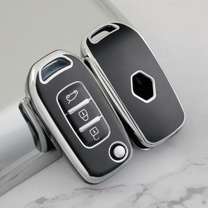 Silver Edge TPU <strong>Key</strong> Cover with Keychain Fit for Renault Clio Espace 5 Master Bus Talisman <strong>Megane</strong> Protector Holder Accessories - Product Image 5
