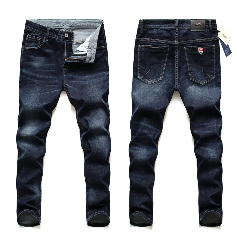 Calças jeans skinny para homens, calças de marca para homens magros de 8 cores de força elástica modelos para homens