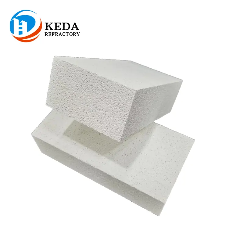 Ladrillo de aislamiento de mullita de alta temperatura KEDA, serie JM, proveedores de ladrillos cocidos aislantes, ladrillos refractarios
