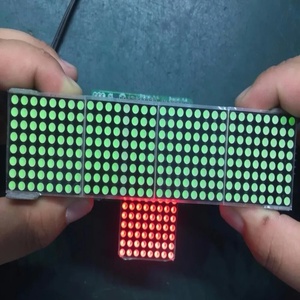 <strong>MAX7219</strong> Dot Matrix Module Microcontroller 4 In One Display with 5P Line 4 in 1 Red/Green